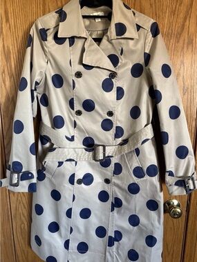 NWT On 34th by Macy’s Polka Dot Water Resistant Trench Coat - L